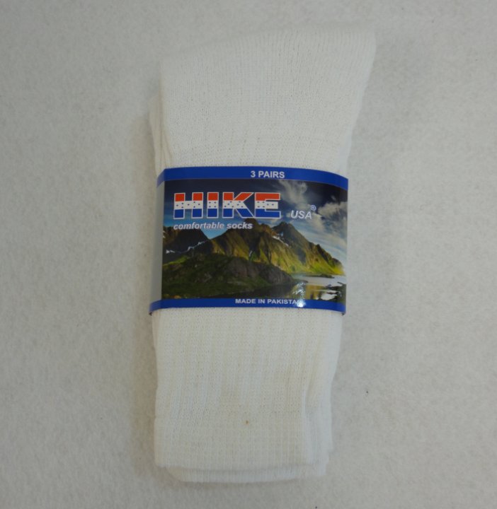 3pr White Crew SOCKS 9-11